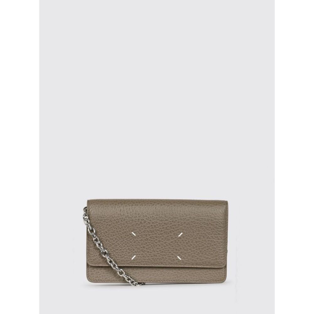 Maison Margiela Men Maison Margiela Grained Calfskin Wallet On Chain
